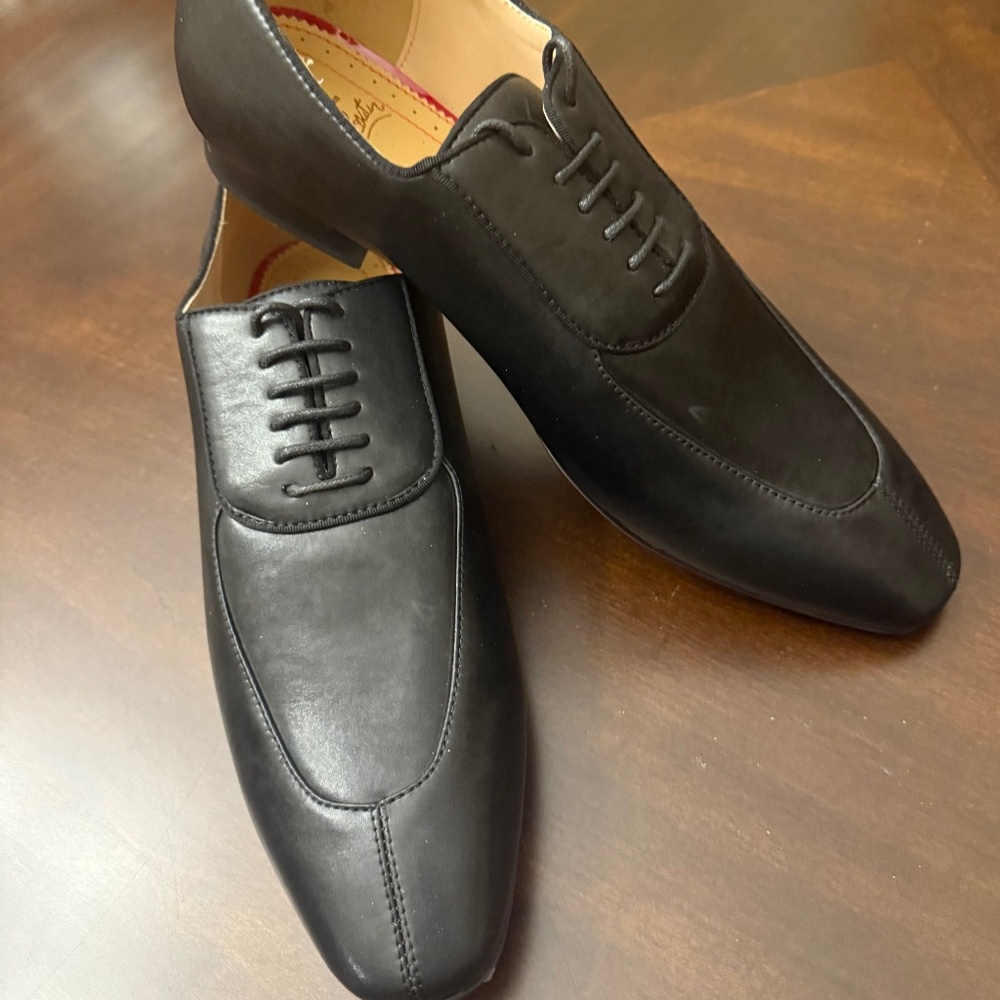 NEW/AUTHENTIC - Christian Louboutin Luxury Men’s Black Leather Dress Shoes - Picture 3 of 17